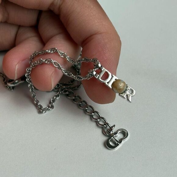 Christian Dior Silver Tone Metal Necklace (os) - Picture 3 of 9